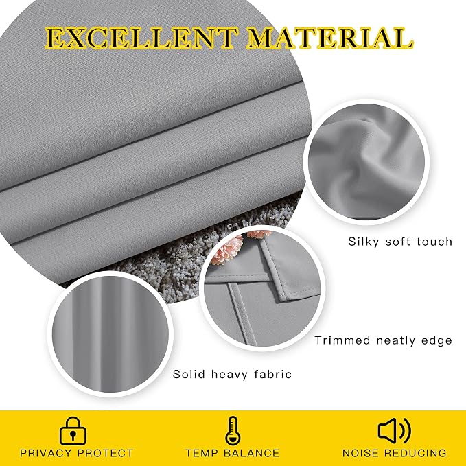 NICETOWN Bedroom Blackout Curtains Panels - Image 4