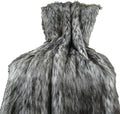 Exotic Siberian Husky Faux Faur Throw Blanket - Gray White Black Husky Fur - Gray Faux Fur Throw Blanket - Luxury Soft Faux Fur, Made in US, 16411