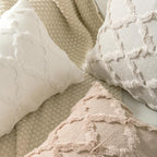 Set of 2 Soft Moroccan Throw Pillow Covers 16x16 Inch Plush Boho Decorative - Image 6
