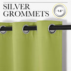 NICETOWN Fresh Green Blackout Curtains 102 inches Length - Image 2