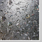 Kromapolis Window Film, Window Privacy Film Frosted, Vinyl Glass Covering, Stained Glass Decorative Film, Static Window Clings, Non-Adhesive (Grayish Black, 11.8 x 78.7 inch)