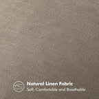 MIULEE Decorative Linen Pillow Covers 20x20 Inch Tan Taupe | Boho Farmhouse​ - Image 4