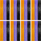 8 Pack Halloween Decorations Indoor, 3.28 FT x 7.05 FT Party Streamer, Orange Purple Black Streamer Backdrop Fringe Curtains Foil Tinsel, Halloween Party Supplies Hanging Halloween Decor
