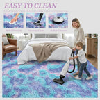 9x12 Area Rug Living Room Bedroom: Fluffy Plush Shag Carpet Rainbow - Image 8