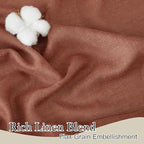 RYB HOME Linen Semi Sheer Curtains 63 inch Length - Image 3