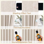 100% Blackout Linen Curtains 84 Inch Length 2 Panels Set - Image 5