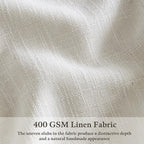 102 Inch Linen Pleat Neutral Semi Sheer Privacy Beige White Curtains 50x102 | - Image 3