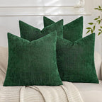 Set of 4 Soft Textured Decorative Throw Pillow Covers 20x20 Inch Cozy Farmhouse by Cozoomy