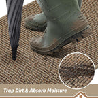 BEQHAUSE Dirt Trapper Door Mat 48" x 72", Non-Slip Washable Doormats, Low - Image 3
