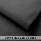 Demetex Black Cloth Placemats Set of 8 Wipeable Classic Place Mats Heat Resistant Table Mats for Dining Room Kitchen Tables, 13x19 inch, Black