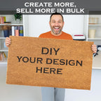 Blank Welcome Mat 48x24 Inch, Coir Door Mat - Image 3