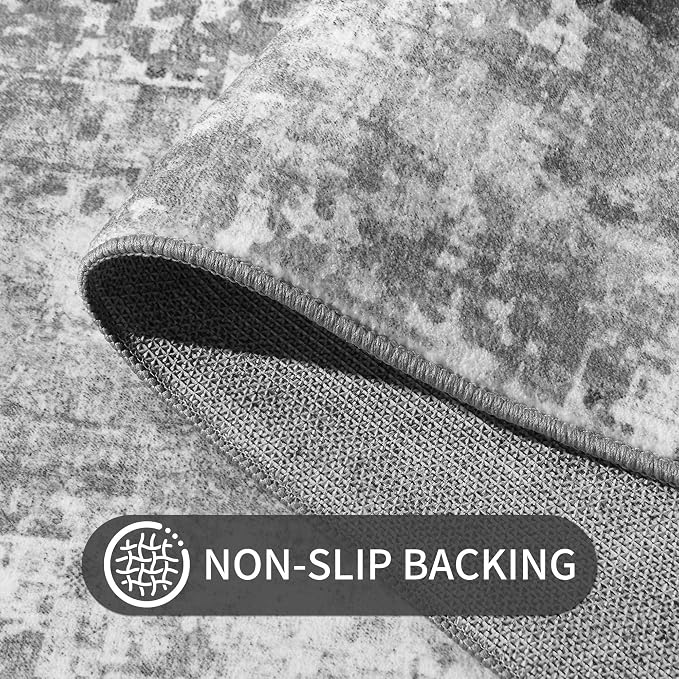 Ompaa Runner Rug for Hallways Kitchen Runner Rug Non Slip 2'6''x8' Washable - Image 5