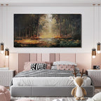 Canvas Wall Art Decor Artwork for Walls Canvas Wall Art for Living Room Landscape Natural Wall Art Decor Mystical Path Yellow Forest Wall Art Prints Art Work for Home Office Room Wall Decor 20" x 40"