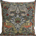 Charlotte Home Furnishings Throw Pillow Covers 16x16 in, Blue Peacock Decorative Couch Pillow Cover, Boho Decor European Tapestry Cushion Cases, Living Room Cozy Home Decor, Jacquard Woven Soft Cotton