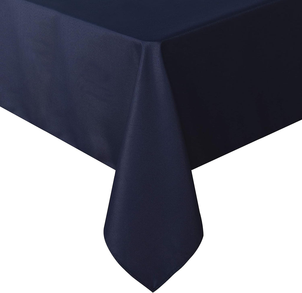 sancua Square Tablecloth - 54 x 54 Inch - Stain and Wrinkle Resistant Washable Polyester Table Cloth, Decorative Fabric Table Cover for Dining Tables, Buffet Parties and Camping, Navy