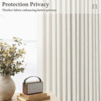 Natural Light Filtering Linen Pinch Pleated Kitchen Curtains 63 Inch Length | - Image 5