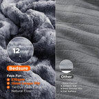 Bedsure Faux Fur Heated Blanket Throw Blanket, Fast Heating Electric Blanket - Image 2