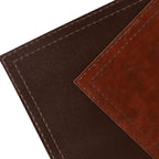 Jovono Waterproof PU Placemats, Faux Leather Dining Table Mat, Set of 8, Easy to Wipe Off Scrub Vinyl Mat, Heat & Stain Resistant for Office Conference Table, Home Décor Brown