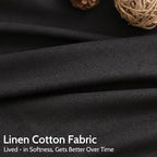 Vintage Black Linen Curtains 102 Inches Long - Image 4
