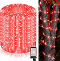 Rope Lights for Outside, 164FT 500 LED String Lights Outdoor Waterproof, 8 Modes Plug in Clear Tube Lights for Indoor Bedroom Garden Patio Tree Pool Background Deck Decorations, Red