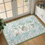 GarveeHome Blue Green Pink 2x6 Washable Kitchen Runner Rugs Non Slip Provence - Image 4
