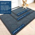 OLANLY Front Door Mat Outside Entrance 35x23, Waterproof Heavy-Duty Doormat | - Image 2