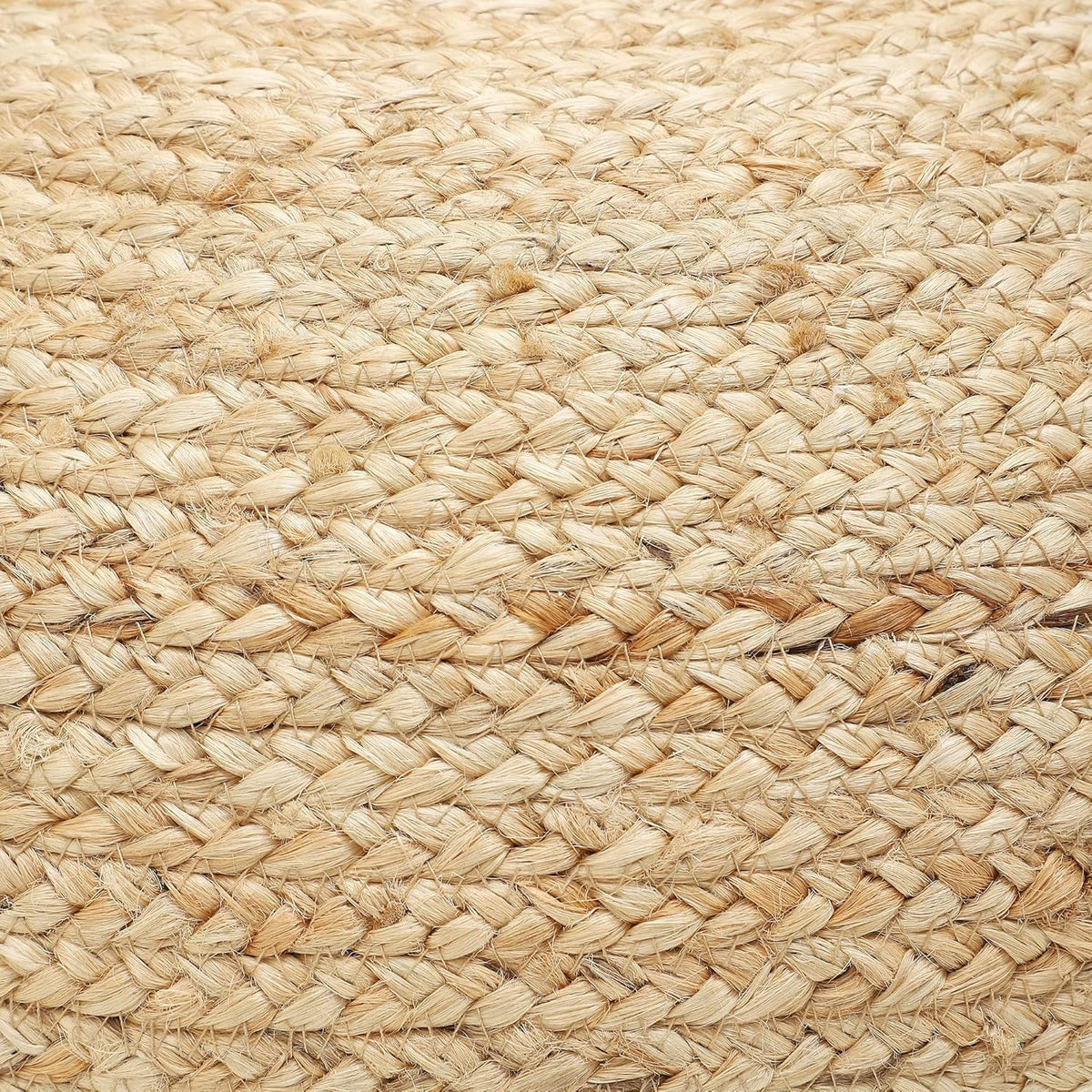 REDEARTH · Jute Circular Pouf Ottoman - Braided Pouffe Accent Sitting Round Footrest for Living Room, Bedroom, Nursery, kidsroom, Patio, Gym; 100% Jute Set of 2 (19.5"x19.5"x14"; Jute Natural)