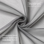 Simplebrand Grey Sheer Curtains 84 Inches Long, Light Filtering Rod Pocket - Image 7