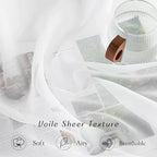 NICETOWN Ivory Sheer 102 inch Curtains - Image 4