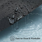 Leetaltree Black Frame Placemats Set of 8 - Heat Resistant Non-Slip Place mats for Dining Table, Washable Durable PVC Vinyl Woven Table Mats（Black Frame, 8）