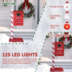 5FT Lighted Christmas Countdown Sign, Remote Control Available Within 0-60 Days, Holiday Countdown Sign Decor with 125 LED Lights, Freestanding Glittered Holiday Display for Outdoor, Indoor