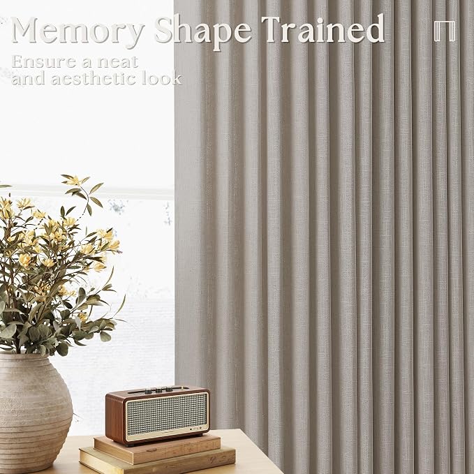 Pinch Pleated Linen 94 Inch Curtains - Image 4