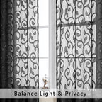 Furman Sheer Black Curtains 90 inches Long - Image 3