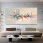 Canvas Wall Art Decor Large Wall Art Pictures for Living Room Abstract Canvas Art Wall Decor Modern Artwork for Walls Oversized Colorful Abstract Wall Art Decorations Bedroom Home Wall Decor 29" X 58"