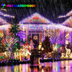 XTF2015 Christmas String Lights 170FT 500 LED, End-to-End Plug 8 Modes Memory Function with Timer - UL Certified - Outdoor Indoor Fairy Christmas Lights for Tree, Patio, Garden, Holiday (Multicolor)