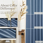 Linen Stone Blue Curtains 108 inch Living Room Back Tab Light Filtering Semi - Image 5