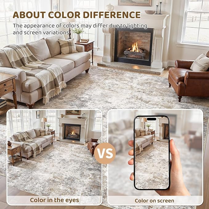 UERMEI 8x10 Area Rug Living Room Rugs - Image 5