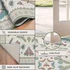Green and Blue Insect 6ft Round Soft Rugs - Image 5