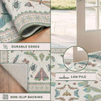 7x9 Green Butterfly Rugs for Kids Bedroom - Image 5