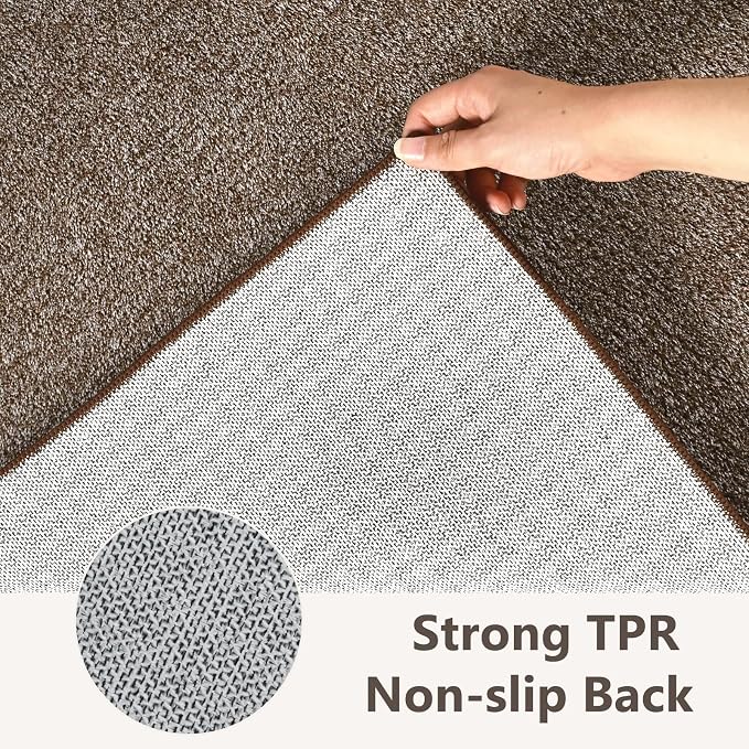 2x6 Coffee/White Runner Rug Washable Non-Slip - Image 5