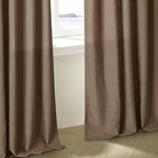 Dutch Cocoa Linen Pinch Pleated Light Filtering Curtains 102 Inches Long | Semi - Image 8