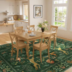 DUKINO 9x12 Area Rug for Living Room, Washable Animal Rug Non Slip, Non-Shedding - Image 6