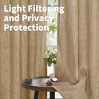 YoungsTex Burlap Linen Curtains 72 Inch Length - Image 3