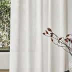 MYSKY HOME Short Curtains for Bedroom Small Windows, Light Filtering Sheer - Image 4
