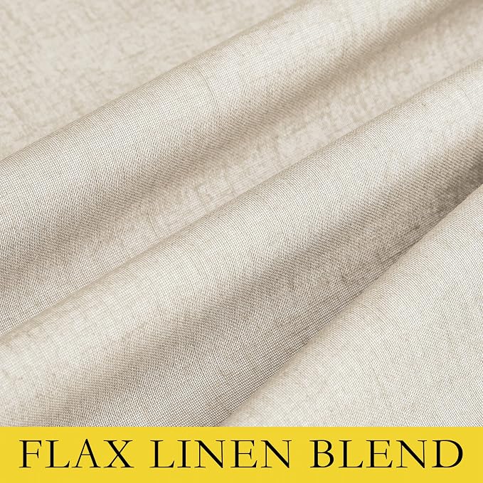 NICETOWN Linen Blackout Curtains 54" Long - Image 8