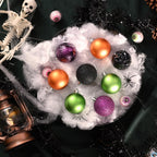 Valery Madelyn Christmas Tree Decorations Ornament Set for Fall Halloween, 50ct 2 Inches Orange Purple Black Shatterproof Christmas Ball Ornaments Hanging Xmas Holiday Party Decor