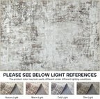 8x10 Area Rugs for Living Room Bedroom Dining Room Washable Brown Grey | Soft - Image 8