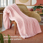 Bedsure Soft Twin XL Blanket for Bed Dorm Coral Pink 66"x90" | Birthday Gifts - Image 3