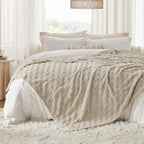 Bedsure GentleSoft King Size Blanket for Bed - Super Soft Cozy Blankets for Women Men Girls, Large Fuzzy Fleece Throw for Bedroom Decor, Light Brown,108x90 Inches