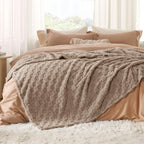 Bedsure GentleSoft King Size Blanket for Bed - Super Soft Cozy Blankets for Women Men Girls, Large Fuzzy Fleece Throw for Bedroom Decor, Light Taupe,108x90 Inches